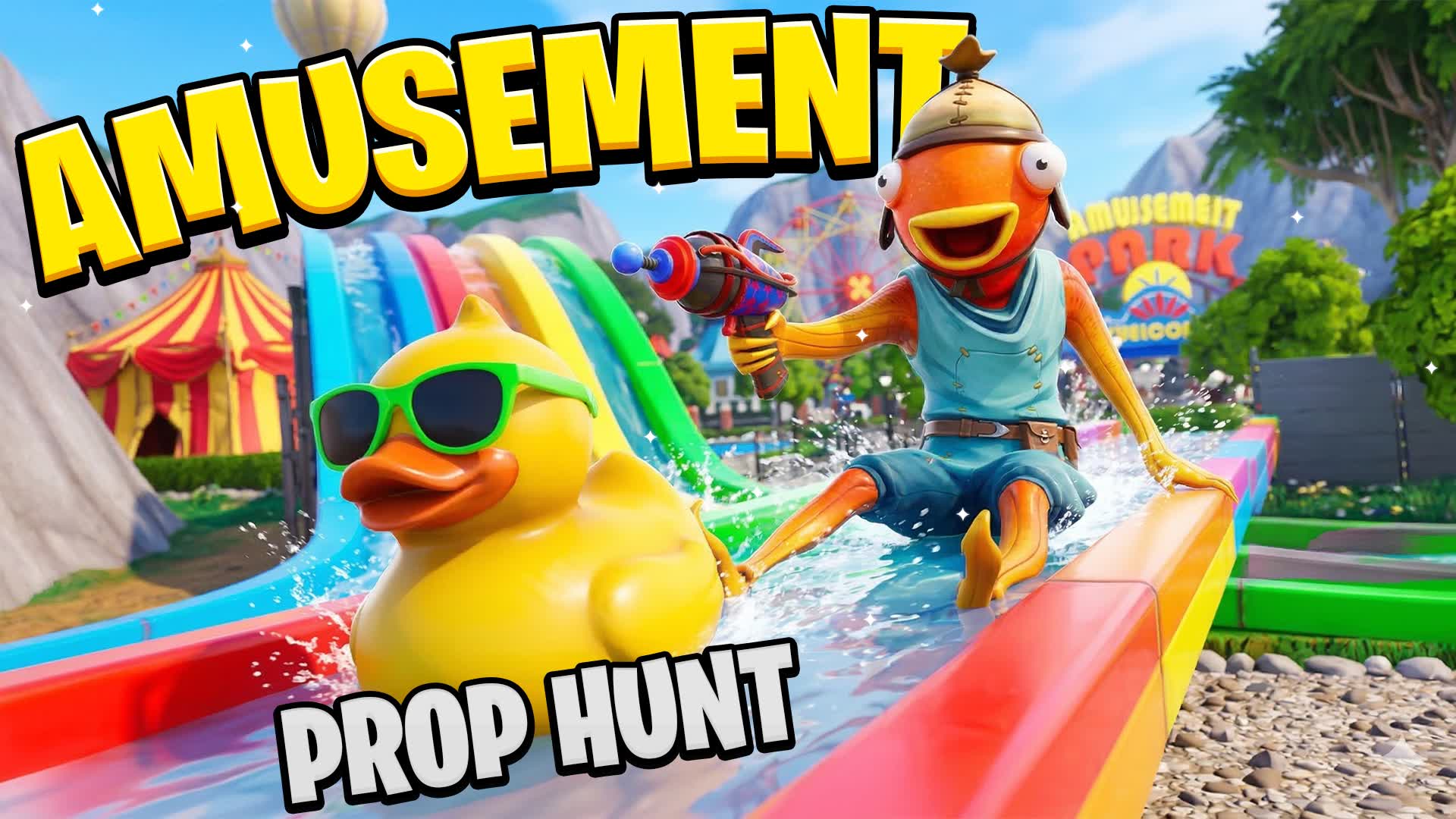 AMUSEMENT GIANT PROP HUNT ❤️ — Fortnite Creative map
