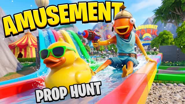 AMUSEMENT GIANT PROP HUNT ❤️ — Fortnite Creative map cover art
