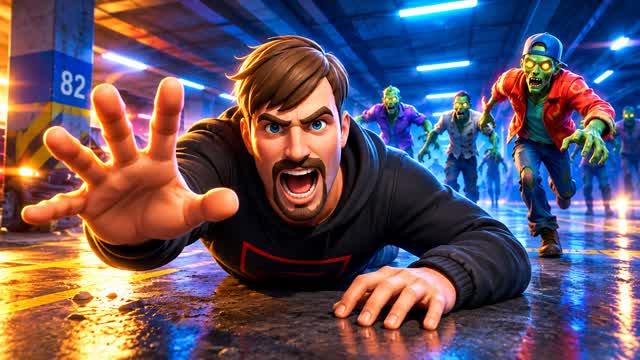 SURVIVE 100 DAYS ON PARKING WITH ZOMBIES — Fortnite Creative map cover art