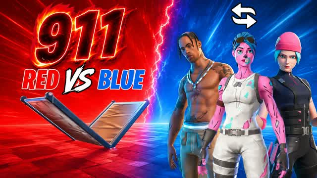 911 1V1 RED VS BLUE 🔥 — Fortnite Creative map cover art