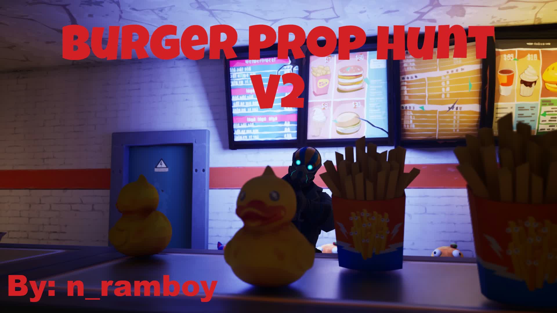 Burger Prop Hunt — Fortnite Creative map