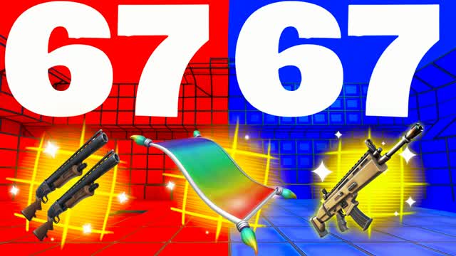 BIG RED VS BLUE 67 🔴🔵 bAT — Fortnite Creative map