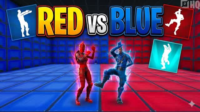 Crazy red vs blue insane emotize🔴🔵 — Fortnite Creative map