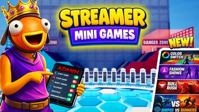 GOATED STREAMER MINIGAMES — Fortnite Creative map