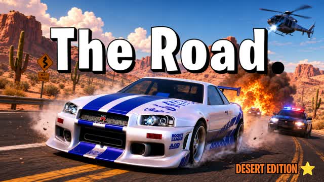 The Road (DESERT EDITION) ⭐ — Fortnite Creative map cover art