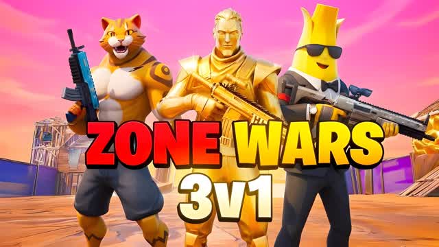 ZONE WARS 3V1 [1V3] — Fortnite Creative map
