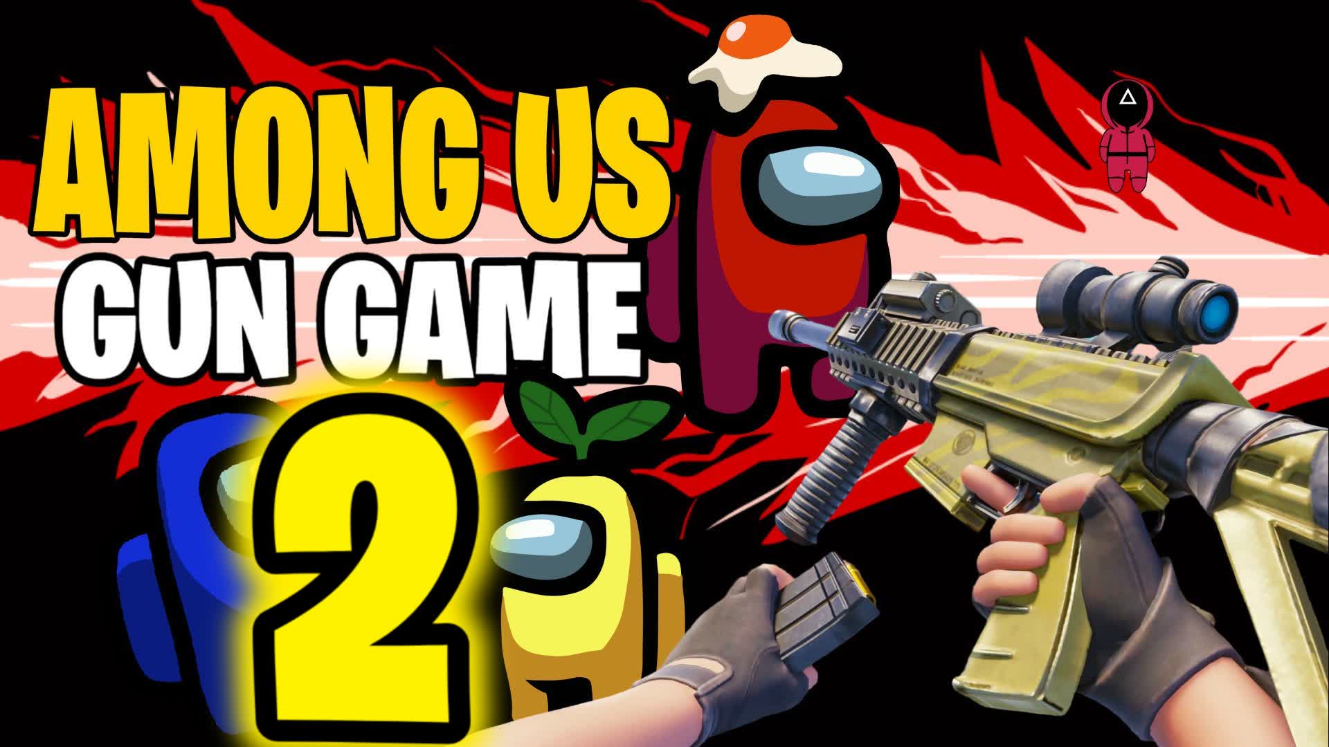 AMONG US GUN GAME 2 🎯ONE SHOT — Fortnite Creative map