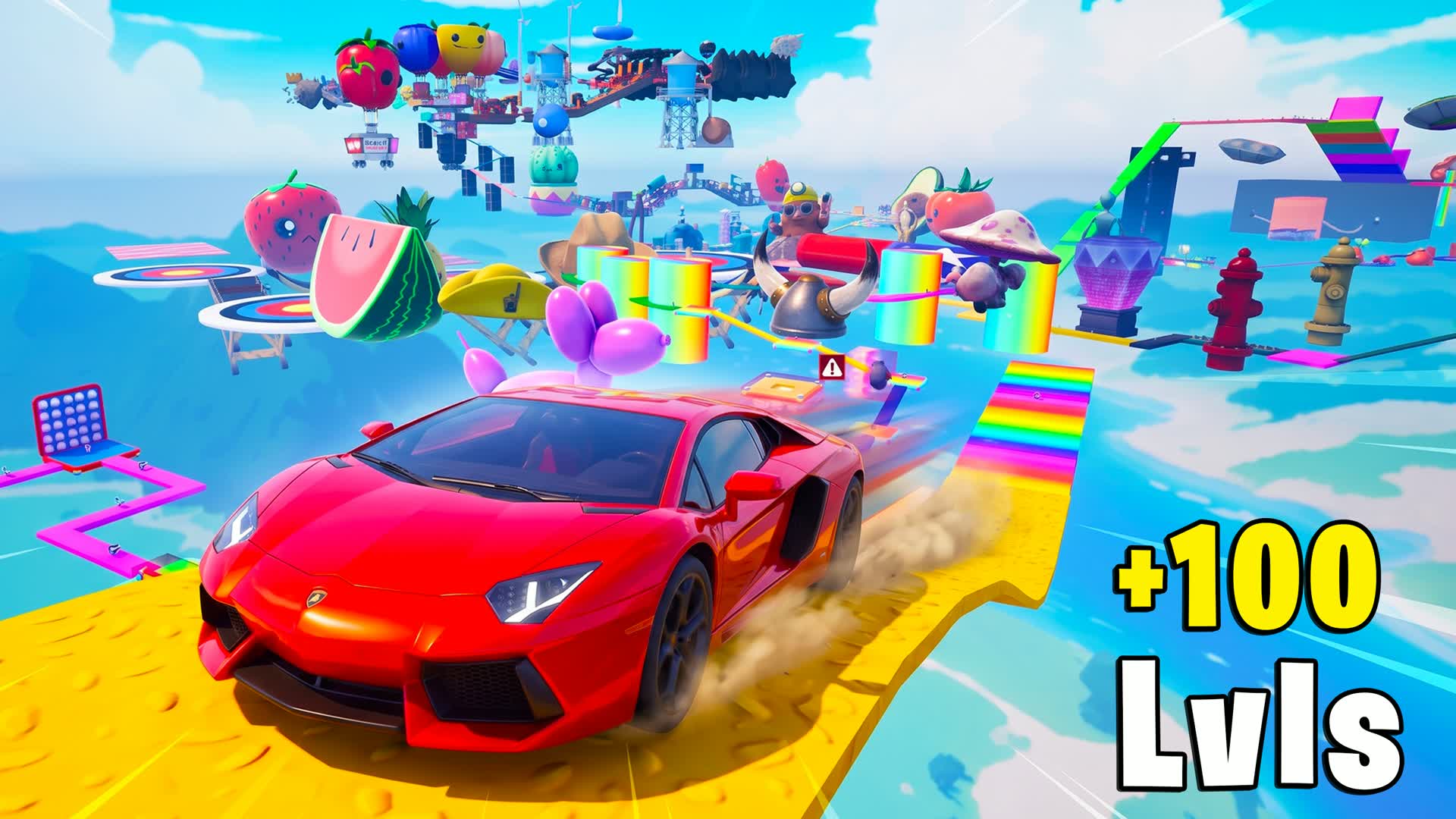 Easy Cars Parkour 🚗 7MZA 765 — Fortnite Creative map