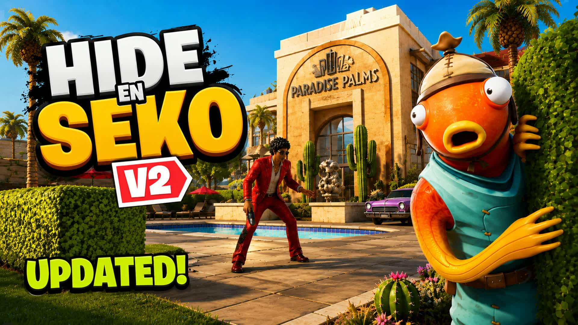 HIDE EN SEKO V2 (100 PLAYERS) — Fortnite Creative map