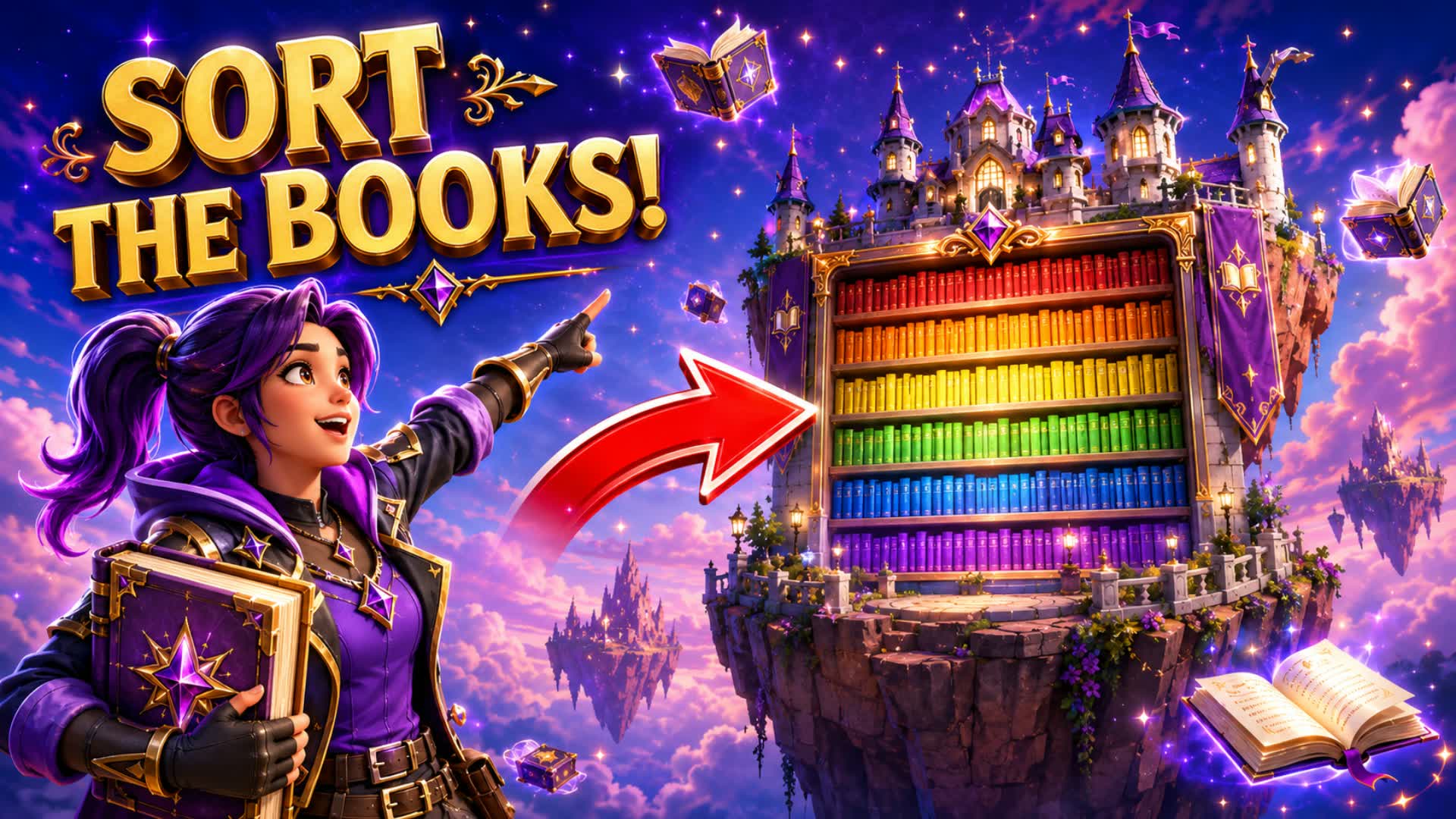 SORT THE BOOKS! 📚 — Fortnite Creative map