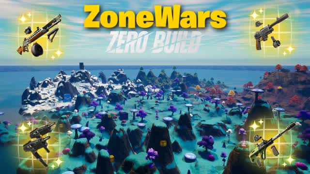 Zero Build Zone Wars 🌪 — Fortnite Creative map cover art
