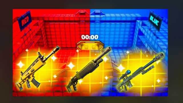 UNC CRAZY BLEU VS ROUGE UNC 🔴🔵 — Fortnite Creative map cover art