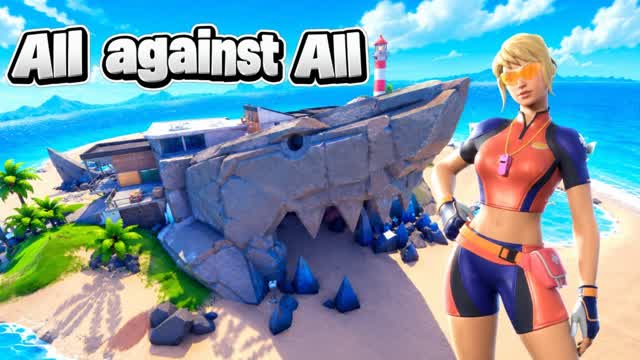 REALISTIC 1V1V1 IN SHARK — Fortnite Creative map cover art