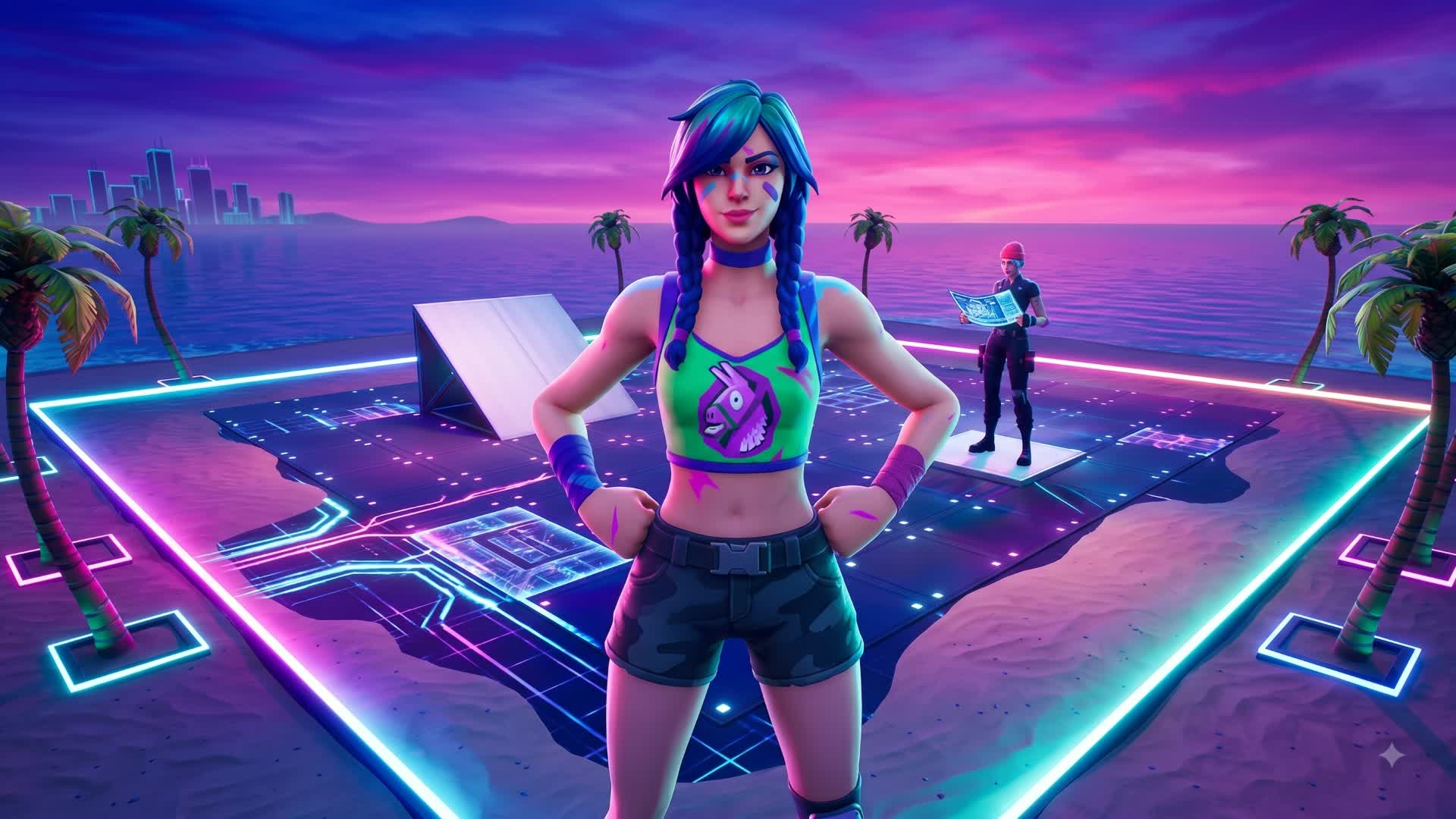 Miami 1v1 Build Fight — Fortnite Creative map