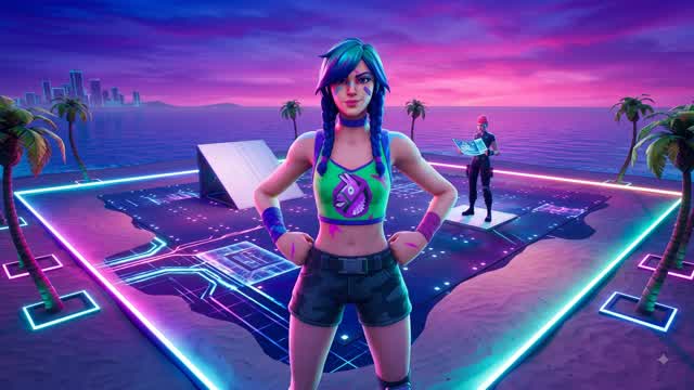 Miami 1v1 Build Fight — Fortnite Creative map cover art