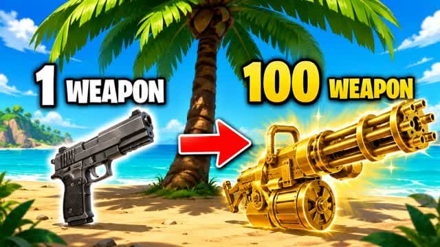 ☀️ SUMMER GRIND 🎯 GUN GAME — Fortnite Creative map cover art
