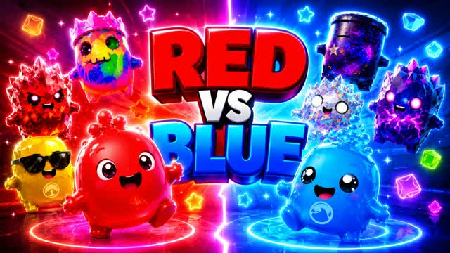 RED VS BLUE SUPER PARTY🌈 — Fortnite Creative map