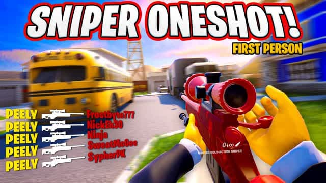 🥇FIRST PERSON🎯NUKETOWN SNIPER ONE SHOT — Fortnite Creative map cover art