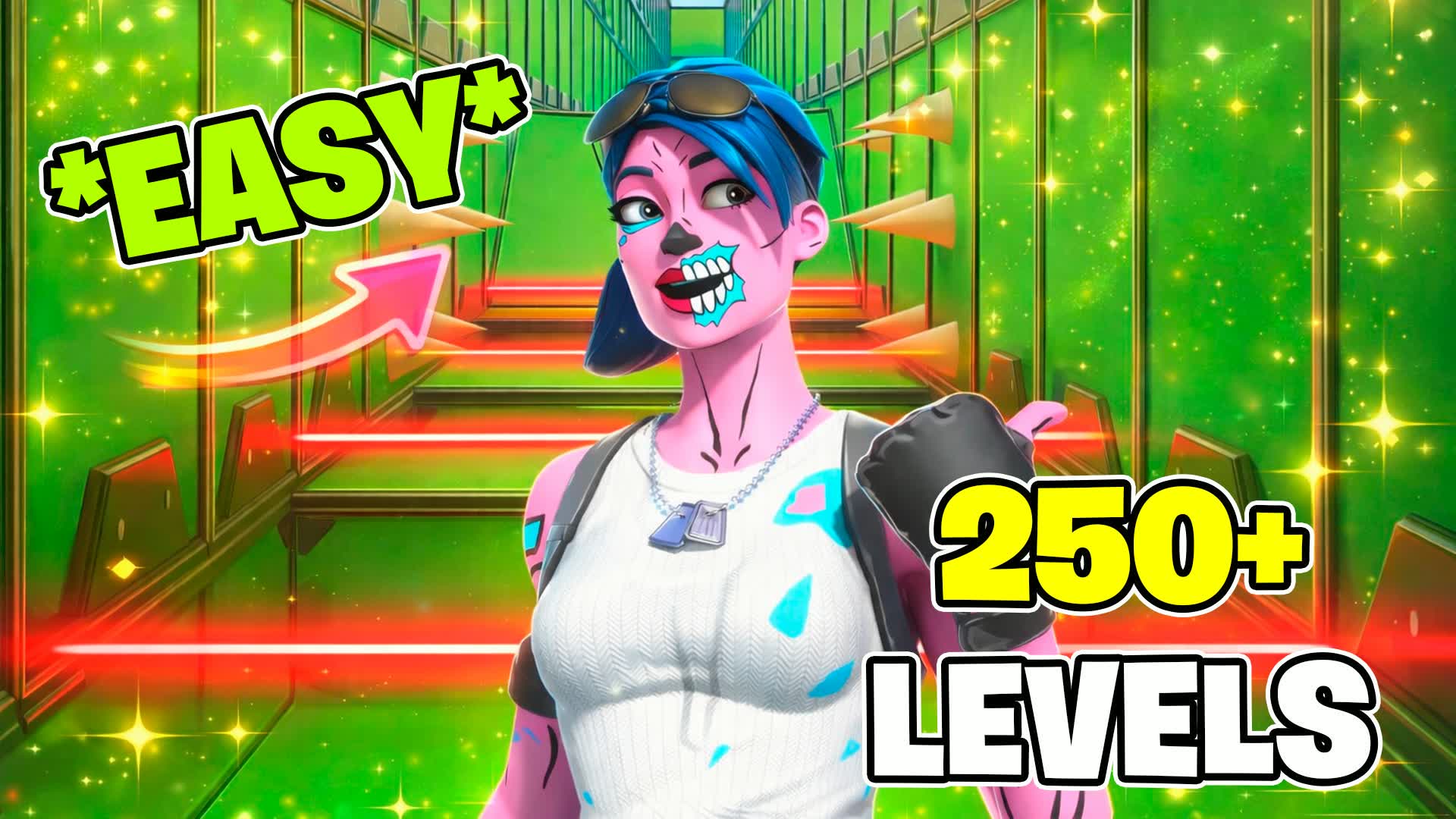 DEFAULT DEATHRUN 250+ (3.0) — Fortnite Creative map