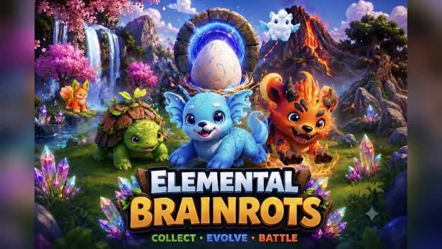 ELEMENTAL BRAINROTS — Fortnite Creative map cover art