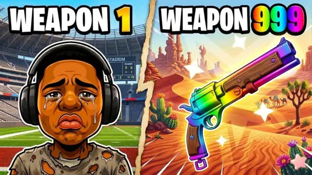 GUN GAME EXOTIC RIVALS🏠 — Fortnite Creative map