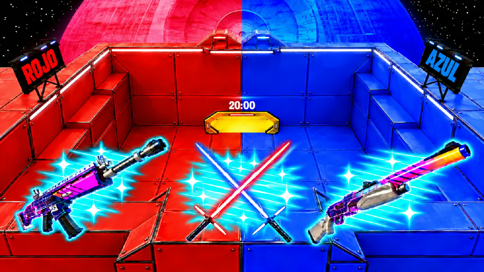 SUPER ROJO VS AZUL! 🔴🔵 STAR WARS — Fortnite Creative map