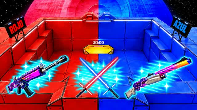 SUPER ROJO VS AZUL! 🔴🔵 STAR WARS — Fortnite Creative map