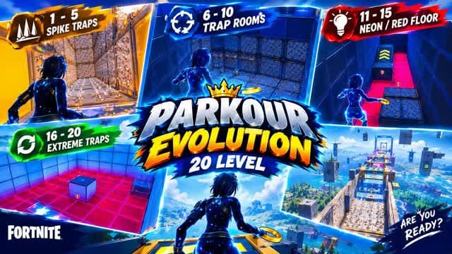 PARKOUR EVOLUTION 20 LEVELS — Fortnite Creative map