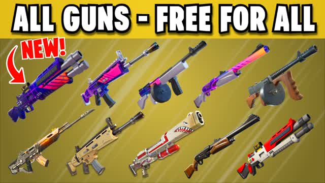 All Guns - Free For All ⭐ (All Cars) — Fortnite Creative map