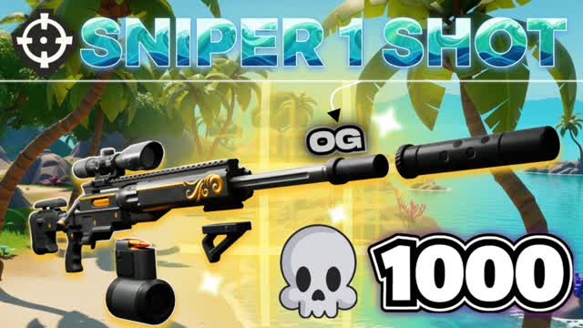 INFINITE SNIPER 1 SHOT — Fortnite Creative map cover art