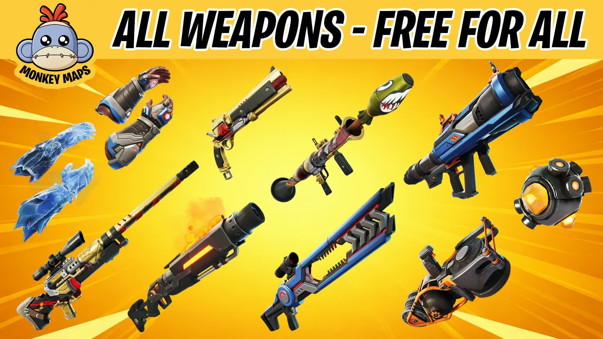 ALL WEAPONS - FREE FOR ALL — Fortnite Creative map