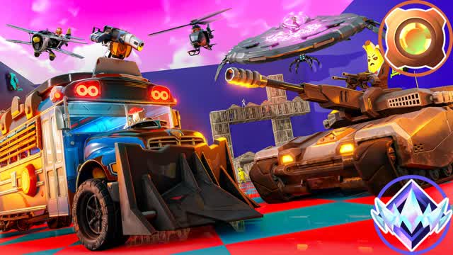 Overpowered Free For All 2.0 — Fortnite Creative map cover art