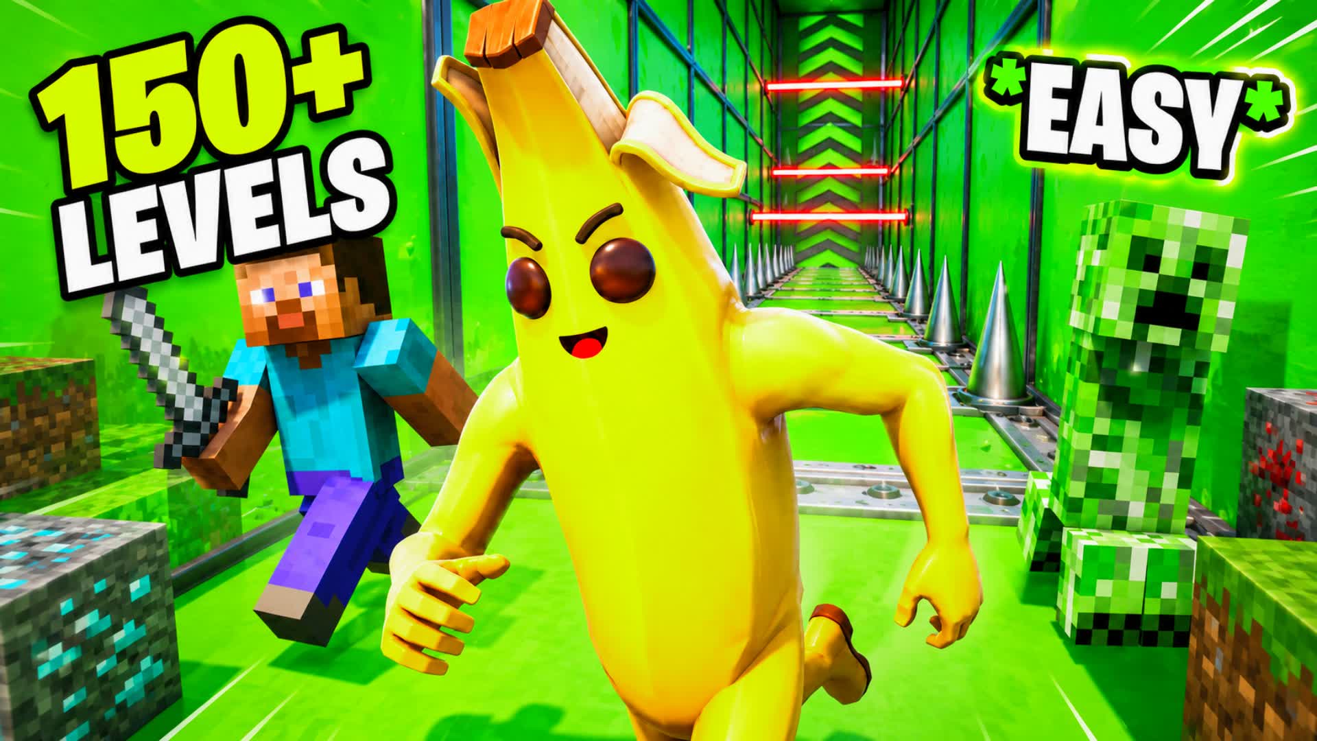 ✨ 150+ LEVEL MINECRAFT PARKOUR [DEFAULT] — Fortnite Creative map