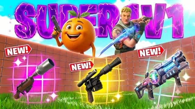 1V1 SUPER ALL GUNS&VEHICLES — Fortnite Creative map cover art