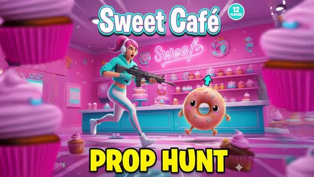 🍰 Sweet Café Prop Hunt ☕ — Fortnite Creative map cover art