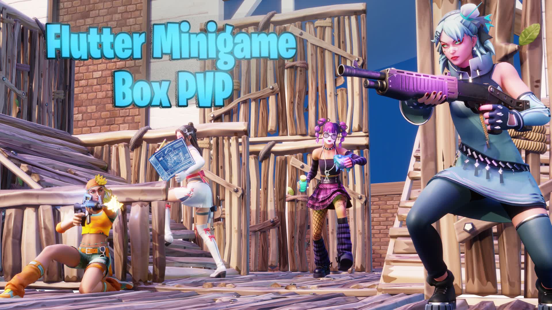 🦋 Flutter Minigame Box PVP 📦 — Fortnite Creative map