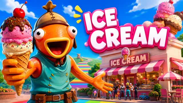 BUILD THE BIGGEST ICE CREAM EMPIRE!🍦 — Fortnite Creative map cover art
