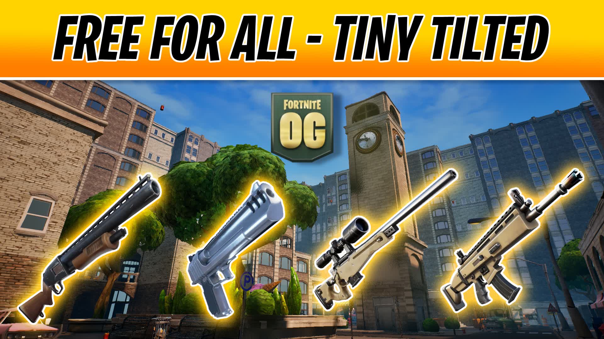 Free For All - Tiny Tilted 🏙️ — Fortnite Creative map