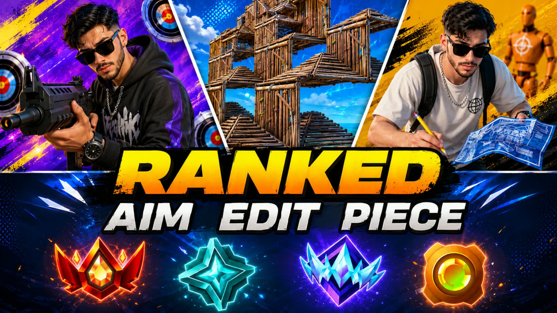 Ranked Aim Edit Piece 1v1🎯 — Fortnite Creative map
