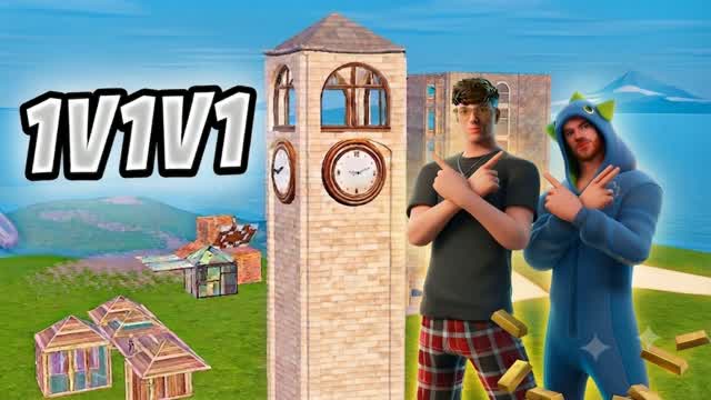 TILTED 1V1V1 🌀 ZONE WARS 🌀ALL WEAPONS — Fortnite Creative map