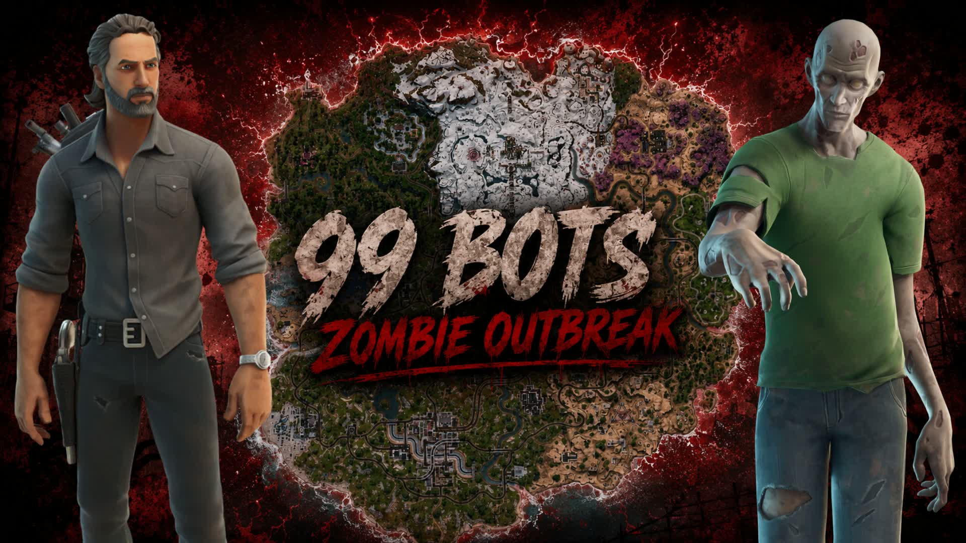 🧟 99 BOTS ZOMBIES 🧟 CITY ESCAPE — Fortnite Creative map