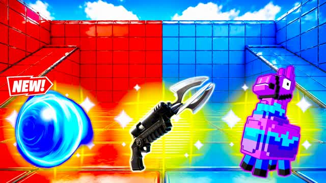 RED VS BLUE NETHER BATTLE ARENA 🔴🔵 — Fortnite Creative map cover art