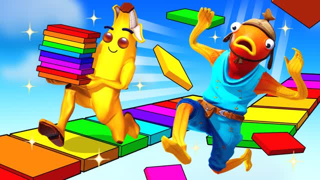 RAINBOW OBBY 200 LEVEL DEATHRUN — Fortnite Creative map cover art
