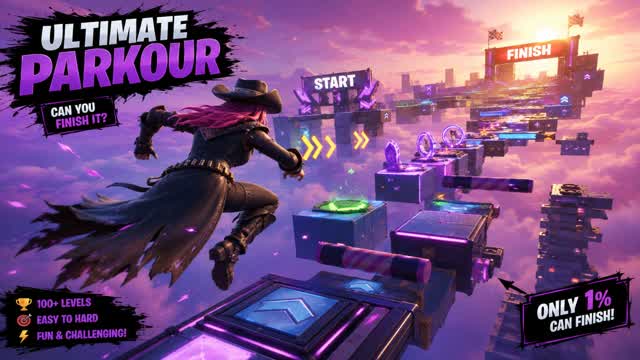 i3THM Medium Parkour ( Deathrun ) — Fortnite Creative map cover art
