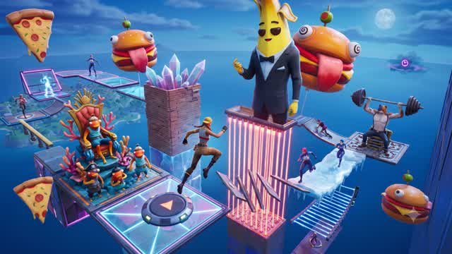 FOOD CHAOS: SKY PARKOUR! 🍕 — Fortnite Creative map