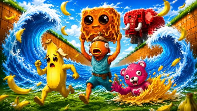 ESCAPE THE TSUNAMI BRAINROTS [NEWS] — Fortnite Creative map