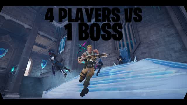 4 PLAYERS VS ONE BOSS — Fortnite Creative map cover art