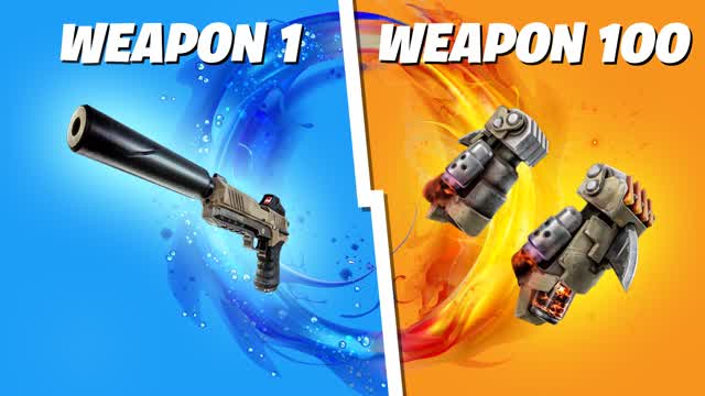 💥RANKED GUN GAME [ONESHOT]💥 — Fortnite Creative map