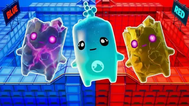 RED VS BLUE SUPER SPIRITS — Fortnite Creative map cover art