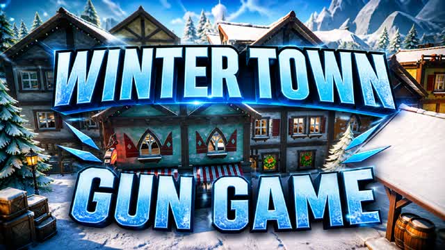 Winter Town Gun Game 🔫 — Fortnite Creative map cover art